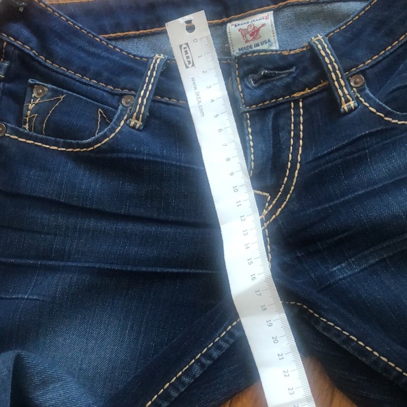 True religion flare low rise jeans, size 25 - Picture 6 of 9